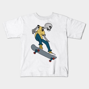 Skate Boarding Illustration Kids T-Shirt